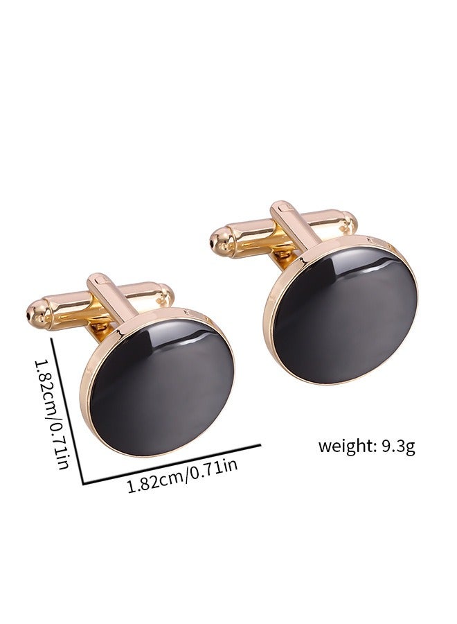 RTYY 2 Pairs Men's Cufflinks, Shirt Suit Cufflinks, Gold And Silver cufflinks For Tuxedo Shirt Cuff Links Shirt Accessories Unique Business Groom Wedding Formal occasions and Daily Mens Accessories（with Cufflink Box） - Image 5