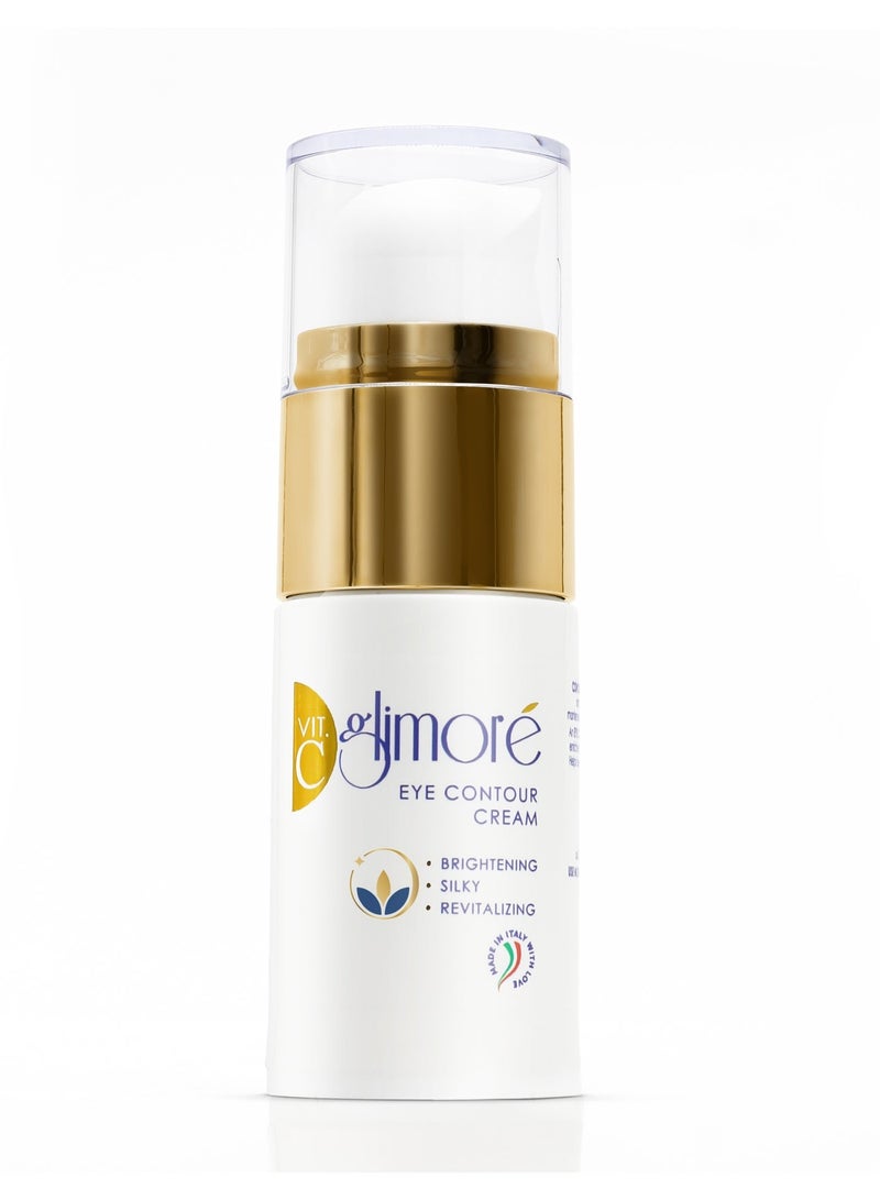 Glimore Eye Contour Cream 15 ml – Dark Circles, Puffiness & Fine Lines – Hydrating Formula with Rosa Moschata, Borage, Vitamin C & E, Sodium Hyaluronate – Lightweight Day & Night Eye Treatment for All Skin Types - Image 1