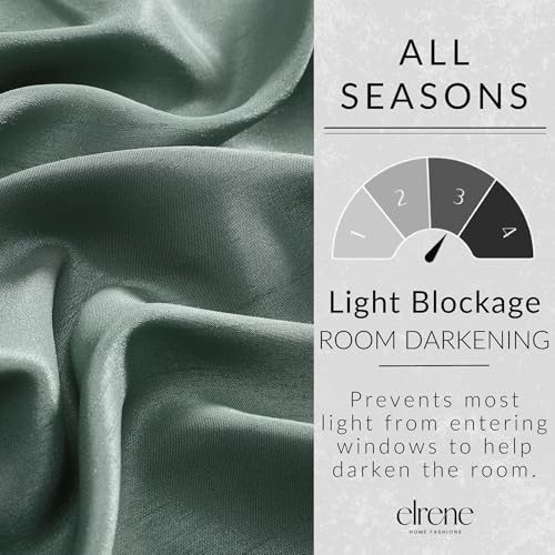 Elrene Home Fashions All Seasons Energy Efficient Room Darkening Rod Pocket Window Panel, 52" x 84" (1), Dusty Blue - Image 4