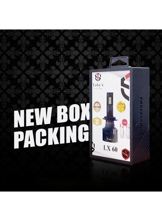 توبيز مصباح أمامي LED للسيارة من Tobys LX 60 قطعتين أصلي 60 واط/القطعة، قوة 6000 لومن/القطعة، بدرجة حرارة لون 6500 كلفن - 9005 - Image 3