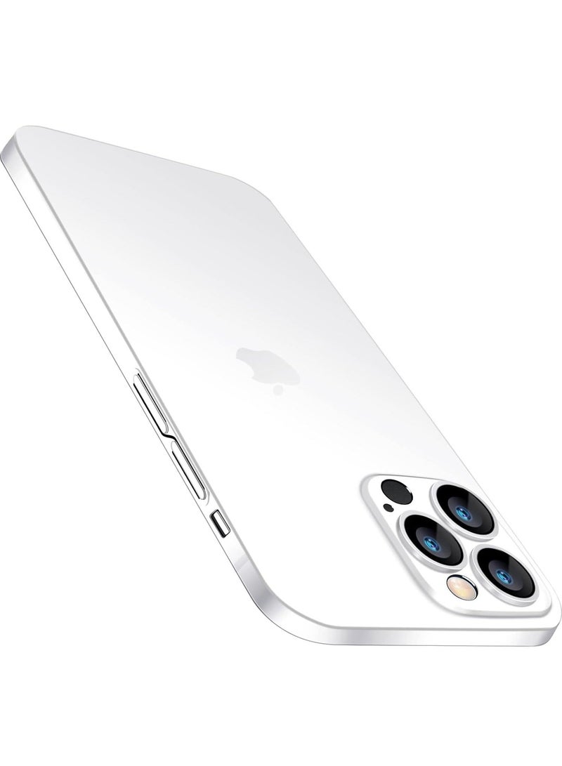 MUNTAQI  Case Compatible with iPhone 15 Pro Slim Case,0.2mm Fit [Paper-Thin] Lightweight Case Translucent Matte Finish PP Back Cover Protection[Anti-Fingerprints&Yellowing] (White) - Image 1