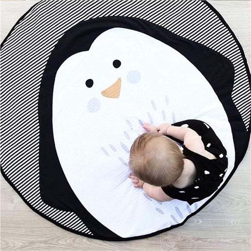 ABREEZE Baby Crawling Mat Cute Penguin Play Carpet Children Bedroom Decor Living Room Rug Nursery Rug Area Rugs for Boys Girls Kids Bedroom - Image 1