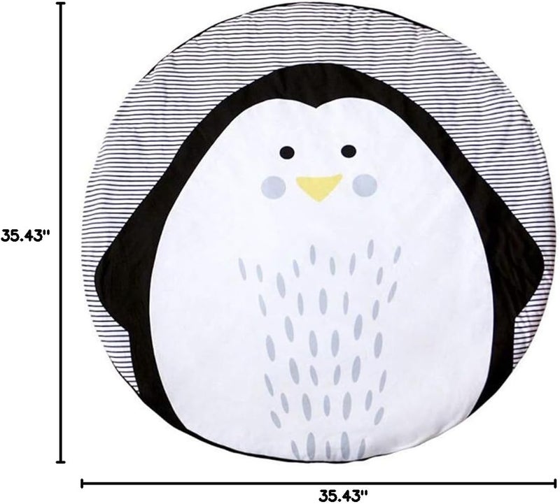 ABREEZE Baby Crawling Mat Cute Penguin Play Carpet Children Bedroom Decor Living Room Rug Nursery Rug Area Rugs for Boys Girls Kids Bedroom - Image 2