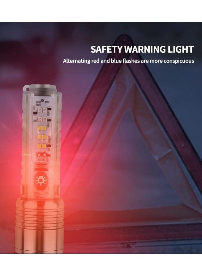 COB Mini Flashlight Type-C USB Rechargeable 1500mAh IPX4 Waterproof - Image 3