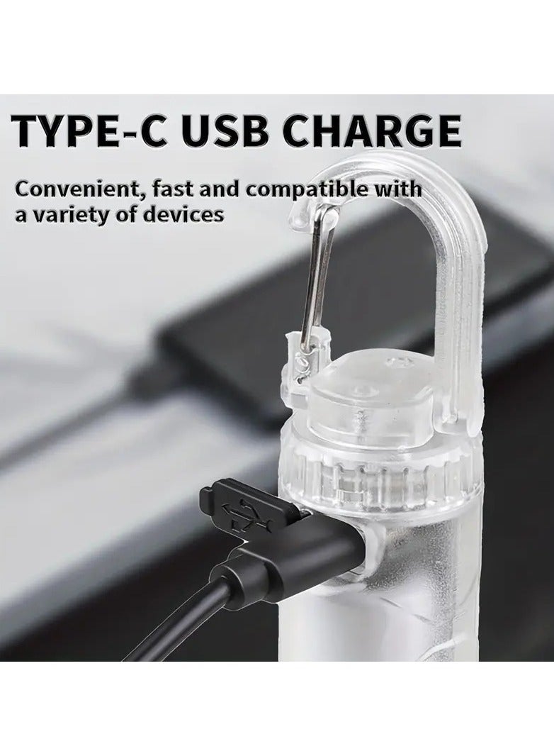 COB Mini Flashlight Type-C USB Rechargeable 1500mAh IPX4 Waterproof - Image 4