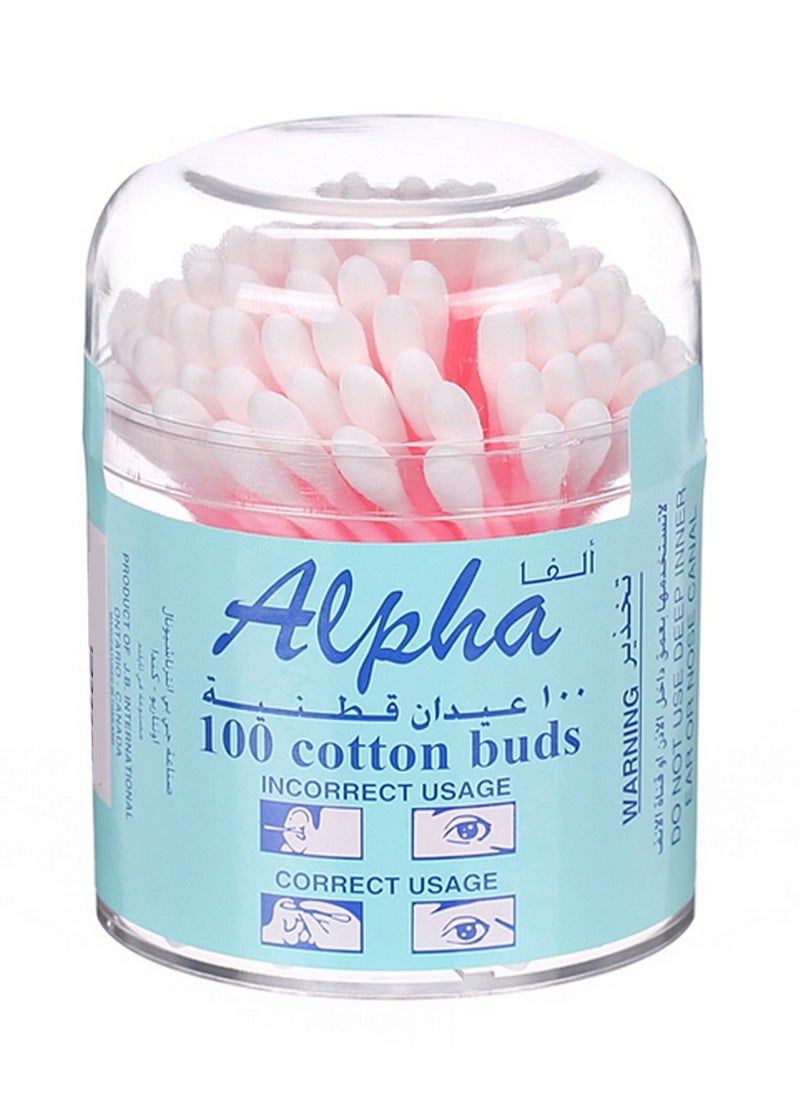 Alpha Cotton Buds 100 Pieces Pack  - Image 1