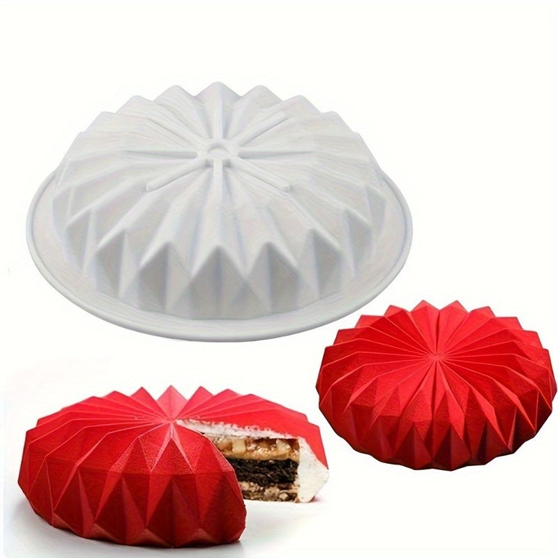 White Silicone Round Lace Mousse Cake Chocolate Pudding Biscuit Mold Kitchen Handmade Ice Cube Tool - Image 4
