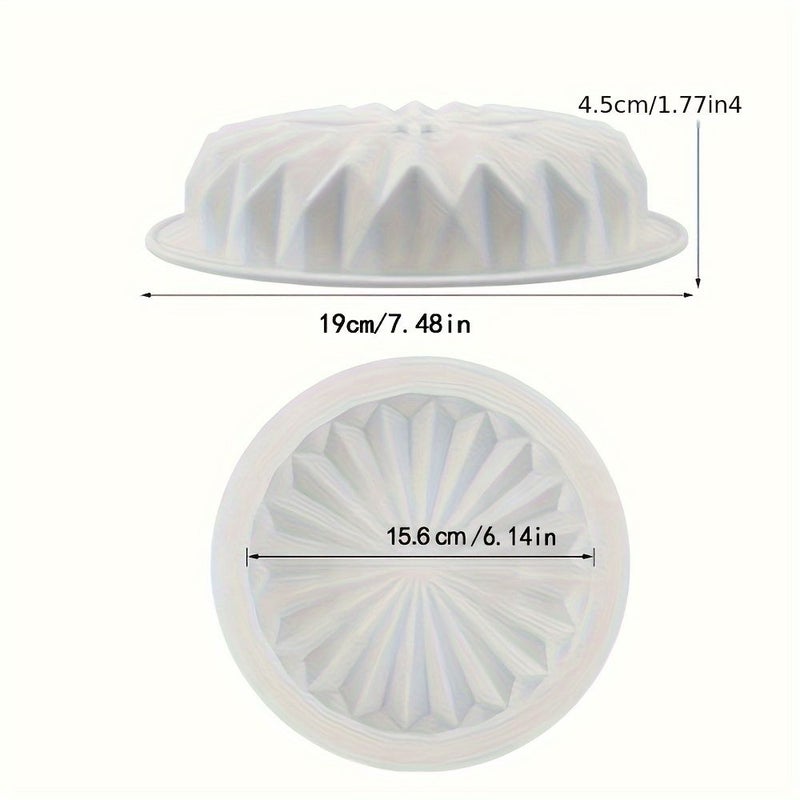 White Silicone Round Lace Mousse Cake Chocolate Pudding Biscuit Mold Kitchen Handmade Ice Cube Tool - Image 3