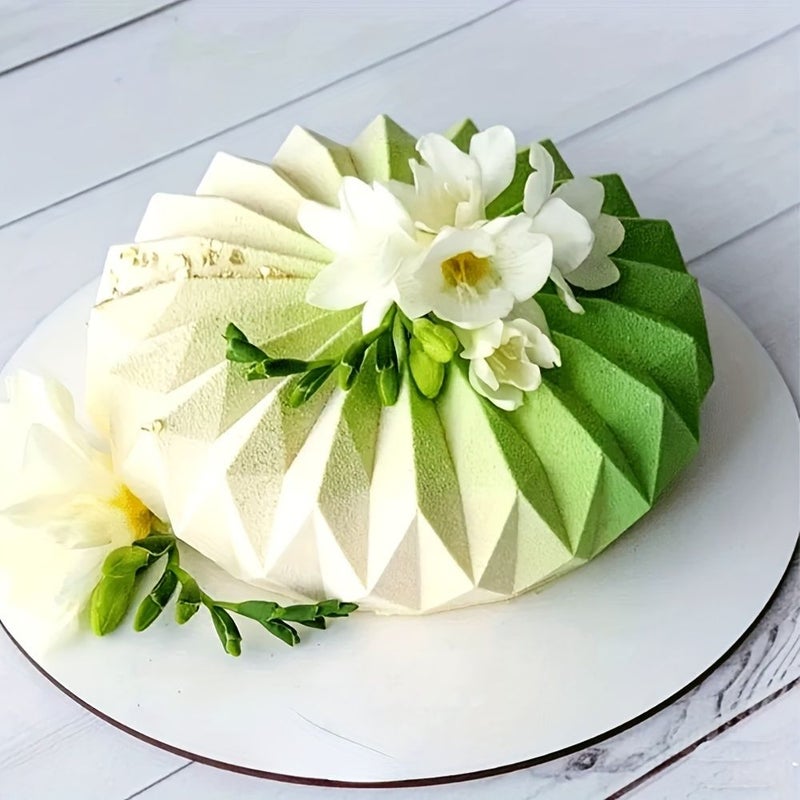 White Silicone Round Lace Mousse Cake Chocolate Pudding Biscuit Mold Kitchen Handmade Ice Cube Tool - Image 1