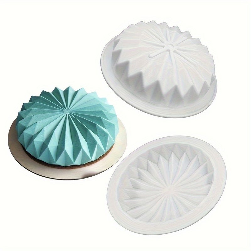 White Silicone Round Lace Mousse Cake Chocolate Pudding Biscuit Mold Kitchen Handmade Ice Cube Tool - Image 2