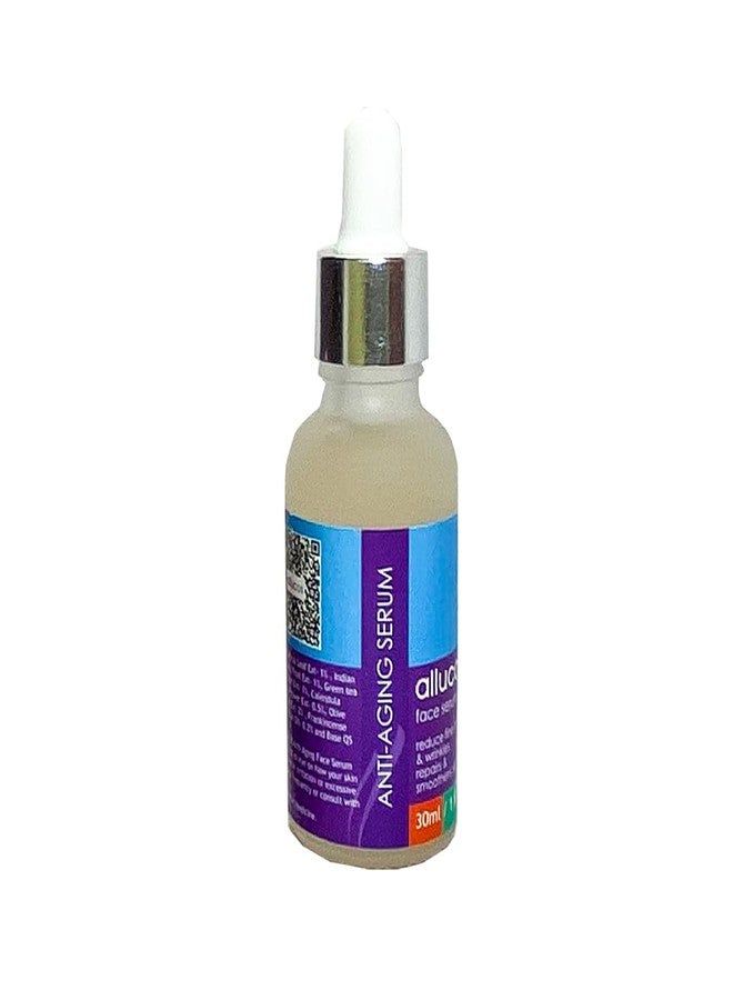 ALLUCOS Anti Aging Serum - Reduce Wrinkles, Fine Lines & Dark Spots - Hydrating & Firming Face Serum for Youthful Skin | Men and Women | Sulphate & Paraben-free | - 30ml - Image 1