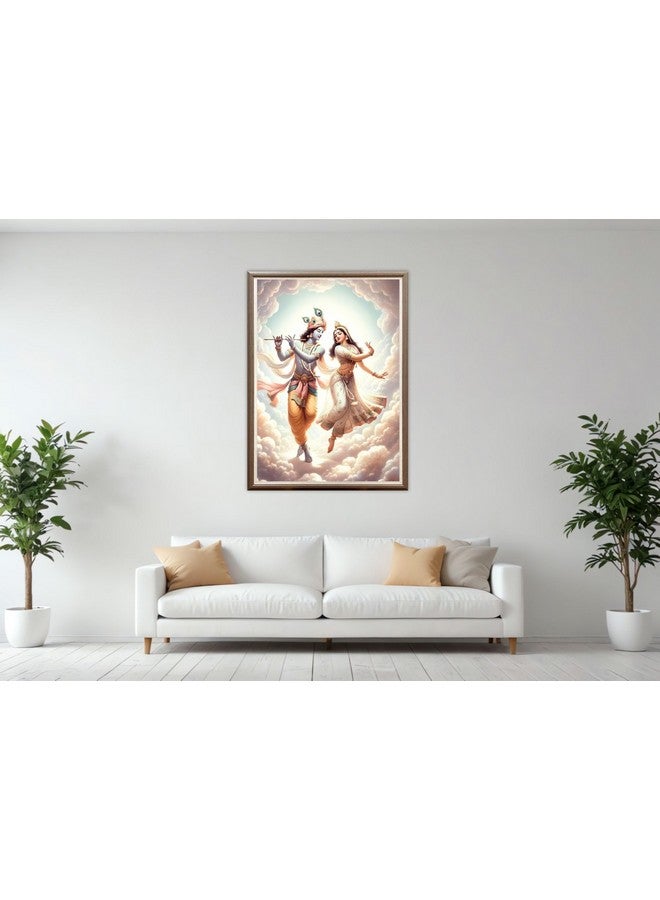 Casperme Radha Krishna Photo Frame Painting For home and Wall Decoration Big Size Framed, Ideal For Bedroom, Hotels & Office (60 x 80 cms) (Design 5, Large) - Image 5
