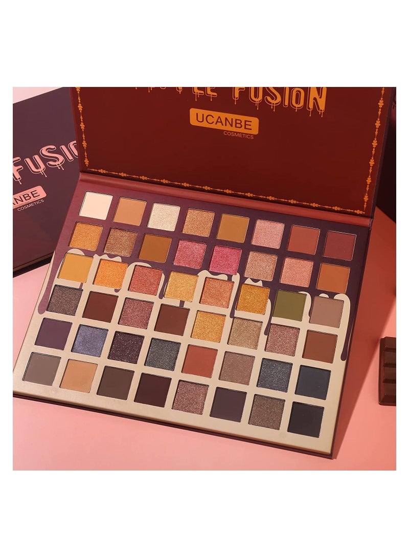 Ucanbe مجموعة ظلال العيون Toffee Fusion 48 Neutral Matte Glitter and Shimmer - Image 2