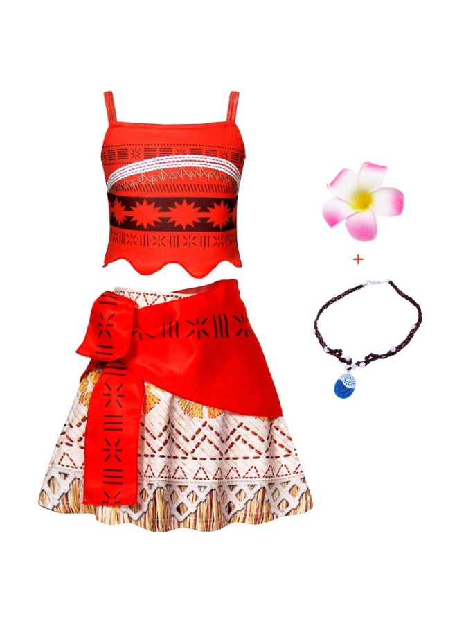 Moana Princess Dress Printed Themed Party Fancy Dress Cosplay Hallowee Costume For Girls - Image 2