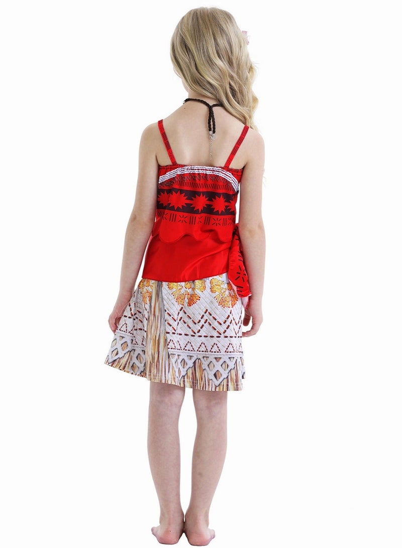 Moana Princess Dress Printed Themed Party Fancy Dress Cosplay Hallowee Costume For Girls - Image 5
