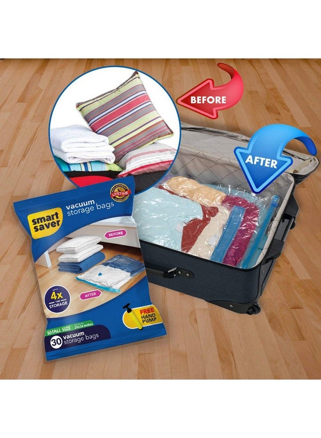 Smart Saver 30 Small Smart Saver Vacuum Bags for Travel, Space Saver Bags Compression Storage Bags for Clothes, Bedding, Pillows, Comforters, Blankets Storage Vacuum Sealer Bags for Clothes Storage, Vaccine Sealed Compression Airtight Reusable Packing Ziplock Bag with Travelling Hand Pump - Size-(40x60cm)  - Image 4