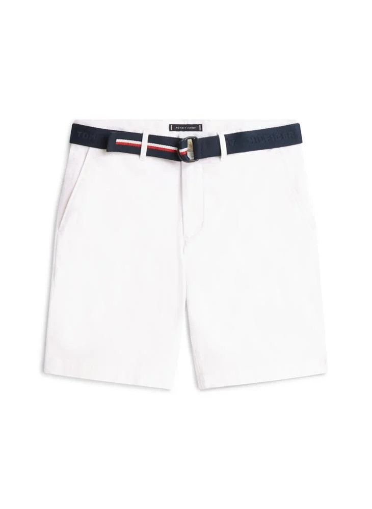 Tommy Hilfiger Th Optic White Essential Brooklyn Twill W Belt Shorts for Men | Best Price UAE