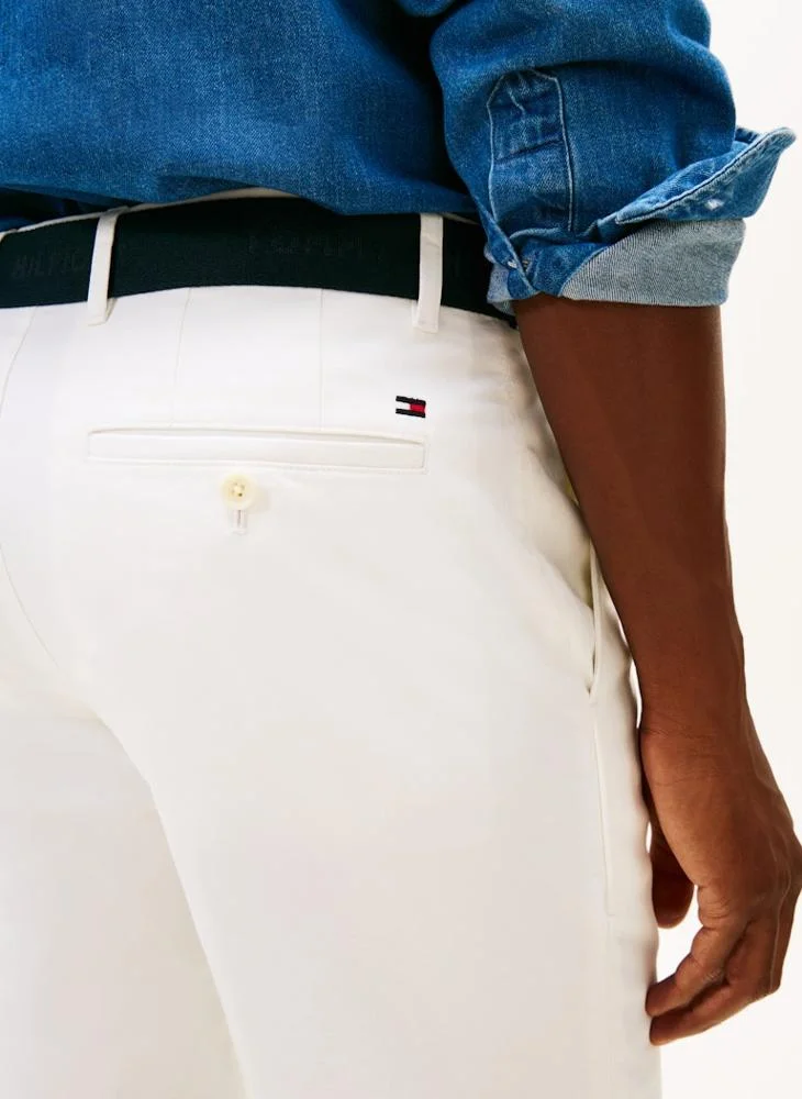Tommy Hilfiger Th Optic White Essential Brooklyn Twill W Belt Shorts for Men | Best Price UAE