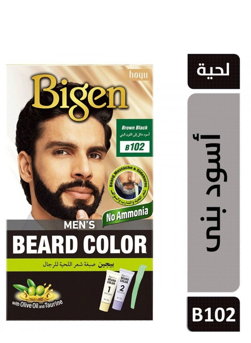 تيسكوم بيجين صبغة شعر لحية للرجال - لون أسود بني (40جم) B102