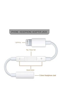 Generic 3.5mm Headphone Adapter, Lightning to 3.5mm Headphone Jack Adapter Aux Audio Jack Adapter Dongle Cable for iPhone with volume button.Compatibility with iphone 14 13 12 11 Pro Max Plus  - Image 3