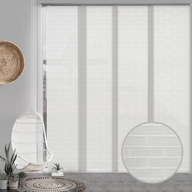GoDear Design GoDear Design Adjustable Sliding Panel Track Blinds Fits Windows Patio Doors Sliding Glass Doors Closet Doors Adjustable Track Width 458 86 Trimmable Panel Height Up to 96 Leisure 