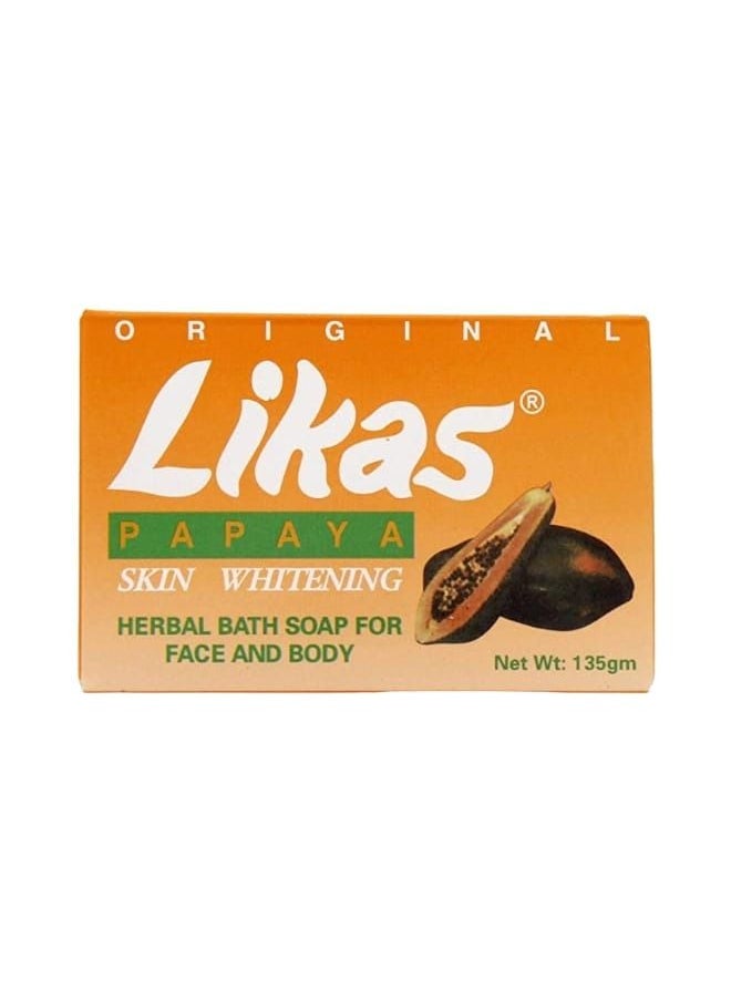 Likas Papaya herbal skin whitening soap 135g 
