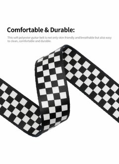 Excefore Embroidery Guitar Strap, Adjustable Guitar Strap/Bass Strap, Cotton Strap for Bass, Electric & Acoustic Guitars (Length 104-170cm, Width 5cm)  - Image 3