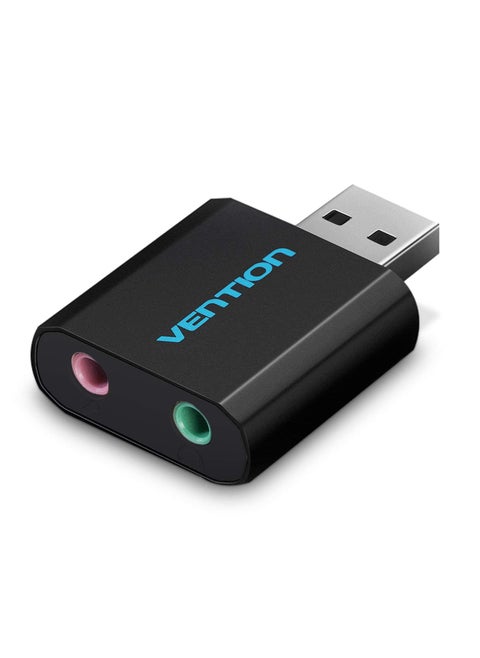 Metal Usb 2.0 External Sound Card, Ps4 External Independent Sound Card, Plug And Play Stereo Adapter, Driver-free Headphone Converter External Usb Sound Card