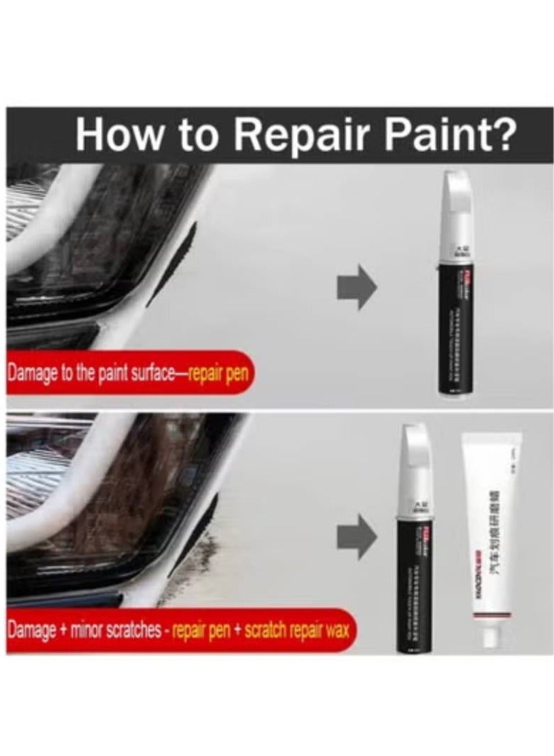 فوجي قلم إصلاح خدوش طلاء السيارة باللون الأسود أداة تلميع وتغطية عالية اللمعان - Image 4
