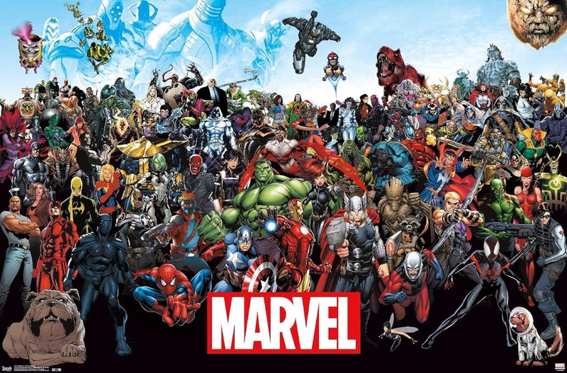 Trends International Marvel Comics The Lineup Wall Poster 22.375" x 34" for Playroom - Image 1