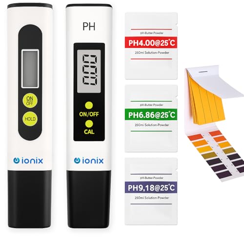 IONIX TDS Meter for Water Testing, PH Meter for Water Testing, TDS Meter & Digital PH Meter & Litmus Paper Combo, Water Testing Kit for Measuring Tds and Ppm with Buffer Powder - Image 1