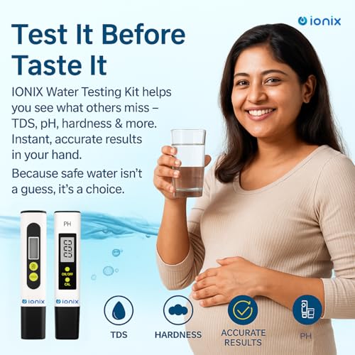 IONIX TDS Meter for Water Testing, PH Meter for Water Testing, TDS Meter & Digital PH Meter & Litmus Paper Combo, Water Testing Kit for Measuring Tds and Ppm with Buffer Powder - Image 5