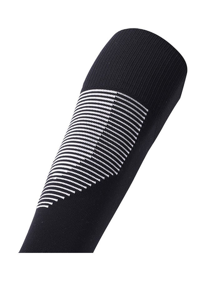 اليشمك زوج جوارب كرة قدم مبطنة مانعة للانزلاق بتصميم يغطي الساق بلون أسود 14*3*12سم - Image 3