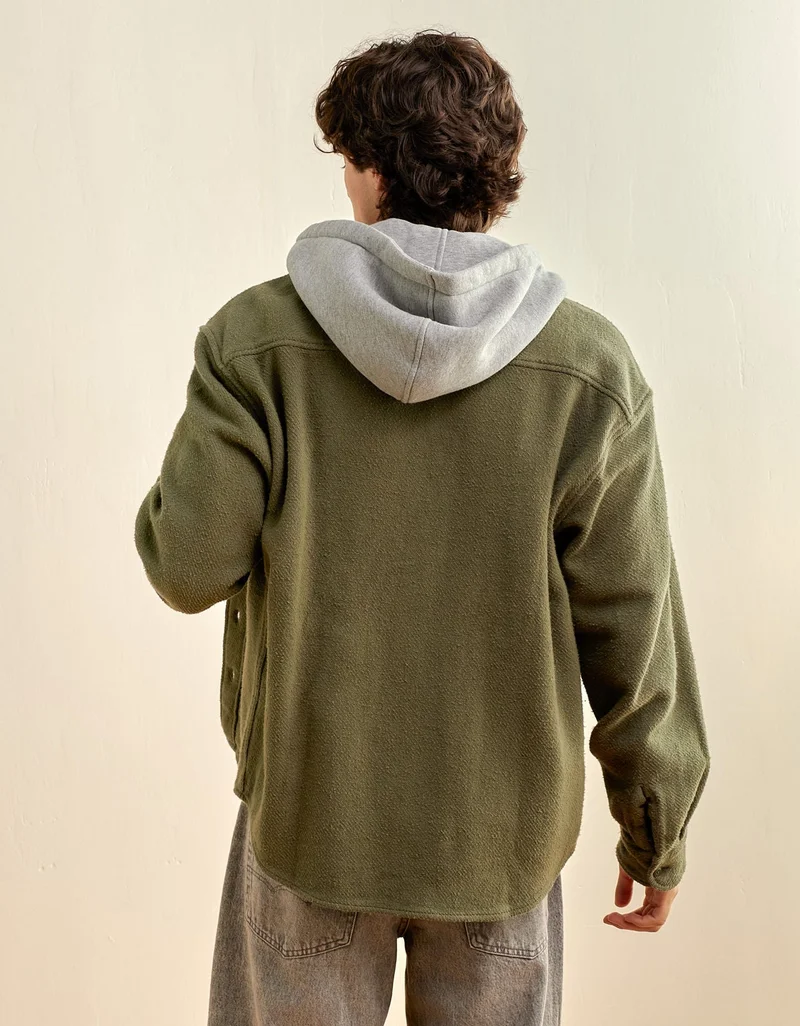 American Eagle  AE Hooded Flannel Shirt for Men | Best Price UAE