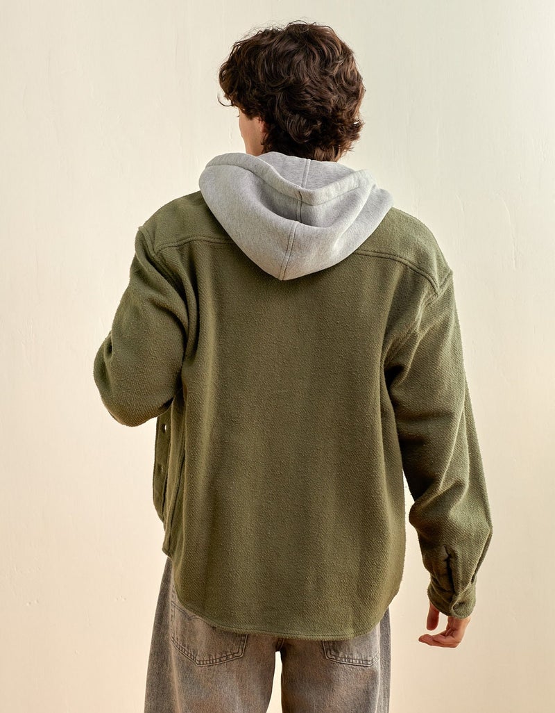 American Eagle AE Hooded Flannel Shirt - Image 2