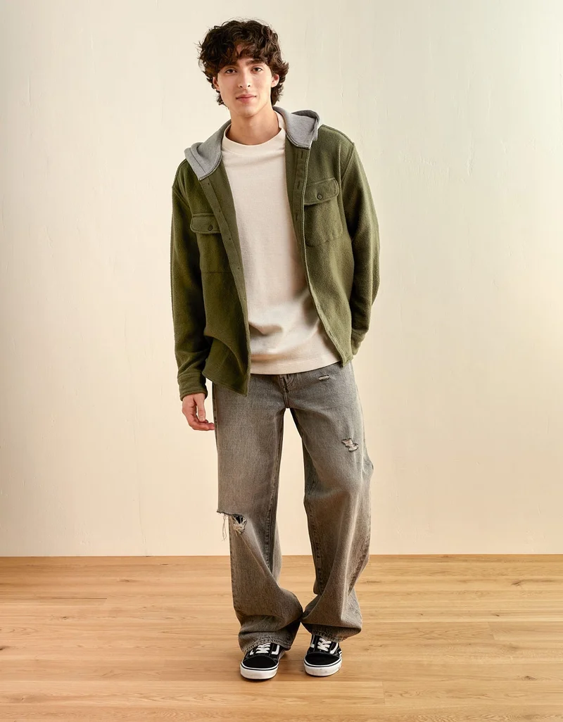 AE Hooded Flannel Shirt