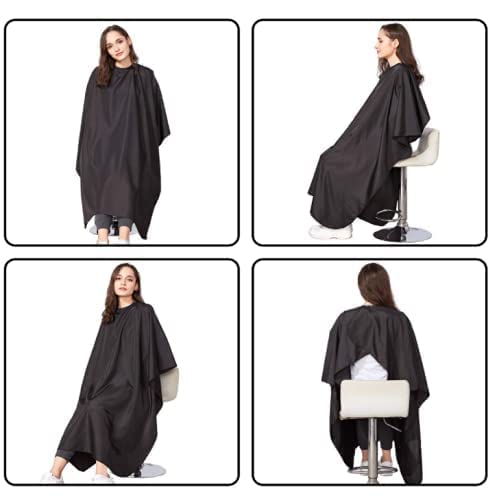 Kudize 30 GSM Barber Hair Cutting Cloth Home Salon Apron Non Woven Disposable Beauty Parlor Hair Cutting Sheet 60x40 Inch Black (Pack of 25) - Image 2