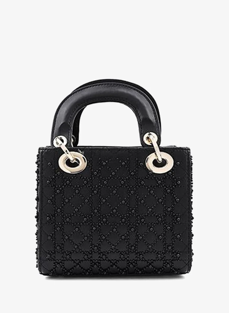 Cuple Black Cuple Textured Zip Shoulder Bag for Women | Best Price UAE