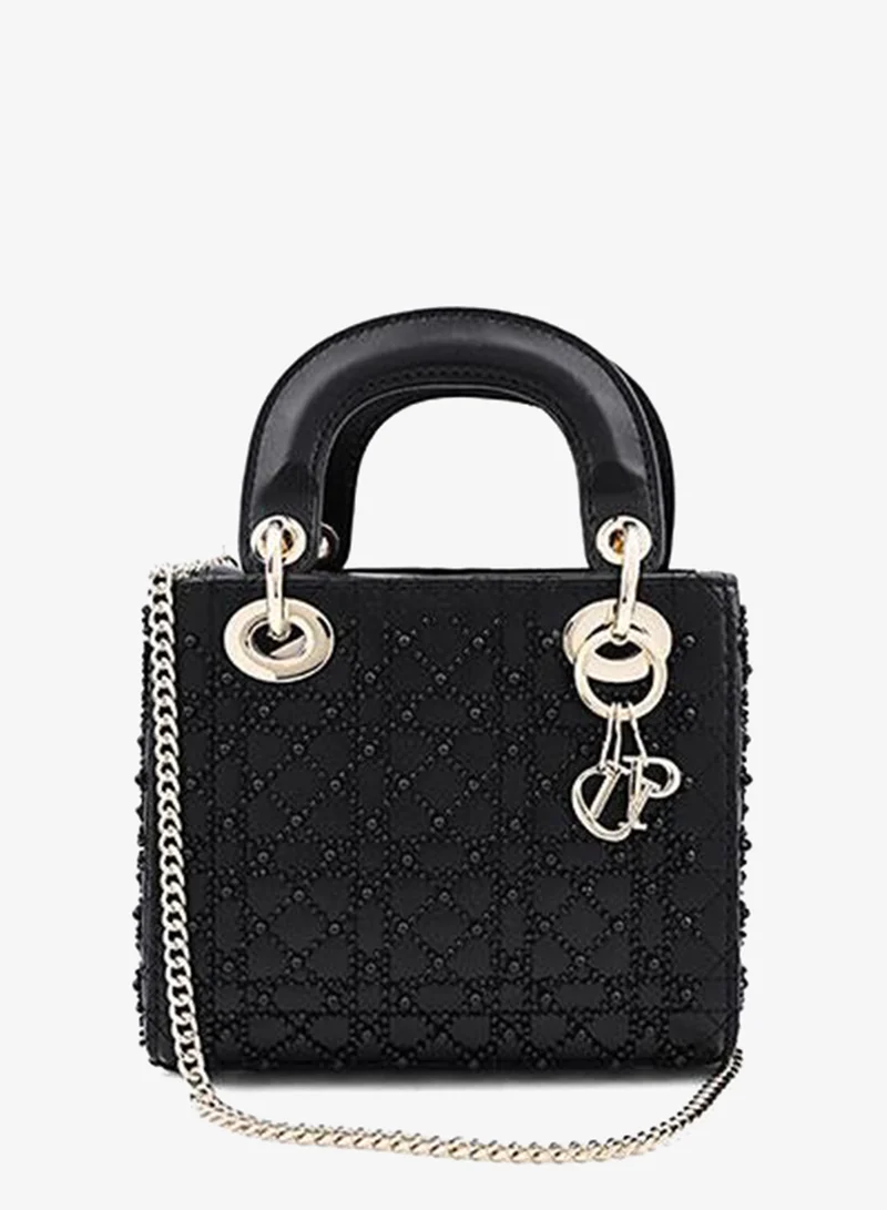 Cuple Black Cuple Textured Zip Shoulder Bag for Women | Best Price UAE