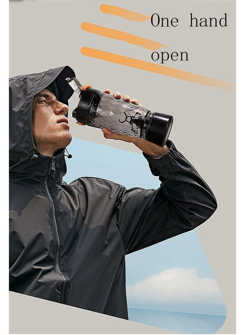 زجاجة شاكر البروتين الكهربائية - كأس قابل لإعادة الشحن USB مع مقصورة مسحوق - خلاط قوي مناسب لمزيجات البروتين والهزازات - مصنوع من مواد آمنة تريتان (خالية من BPA) - 22 أوقية / 650 مل - Image 2