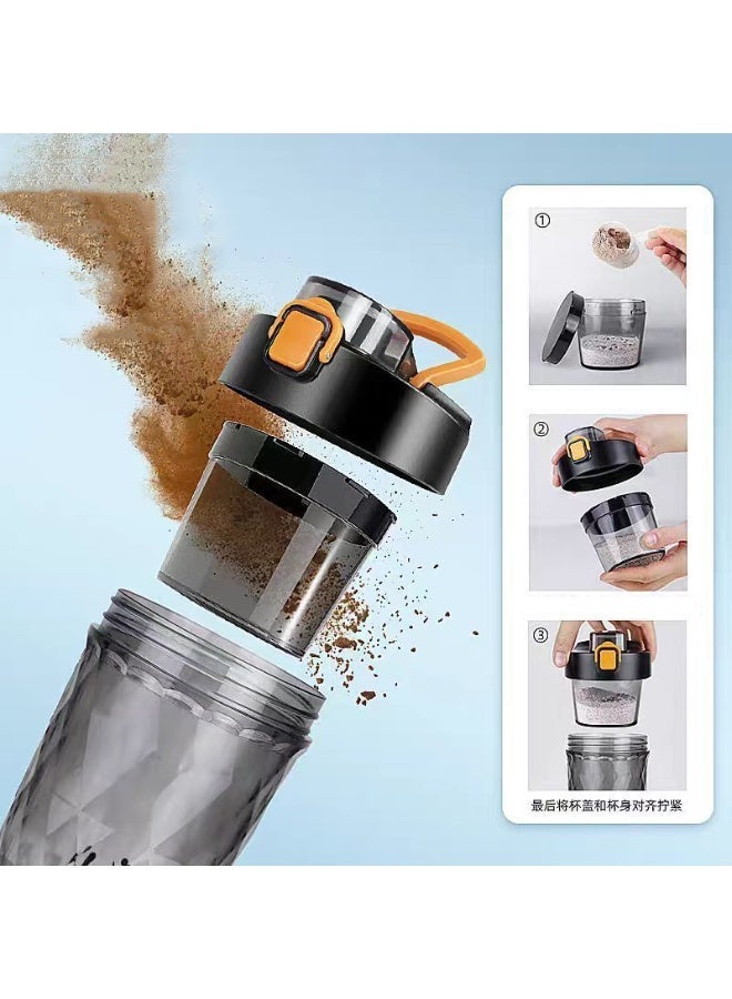 زجاجة شاكر البروتين الكهربائية - كأس قابل لإعادة الشحن USB مع مقصورة مسحوق - خلاط قوي مناسب لمزيجات البروتين والهزازات - مصنوع من مواد آمنة تريتان (خالية من BPA) - 22 أوقية / 650 مل - Image 4