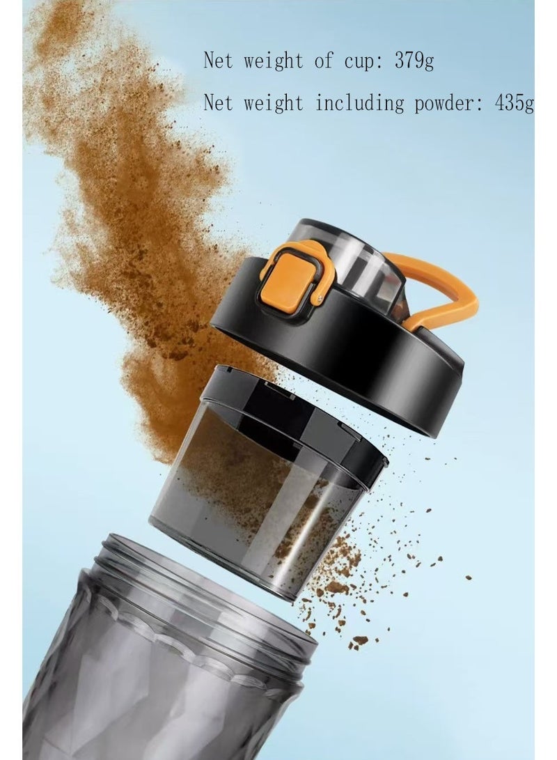 زجاجة شاكر البروتين الكهربائية - كأس قابل لإعادة الشحن USB مع مقصورة مسحوق - خلاط قوي مناسب لمزيجات البروتين والهزازات - مصنوع من مواد آمنة تريتان (خالية من BPA) - 22 أوقية / 650 مل - Image 5