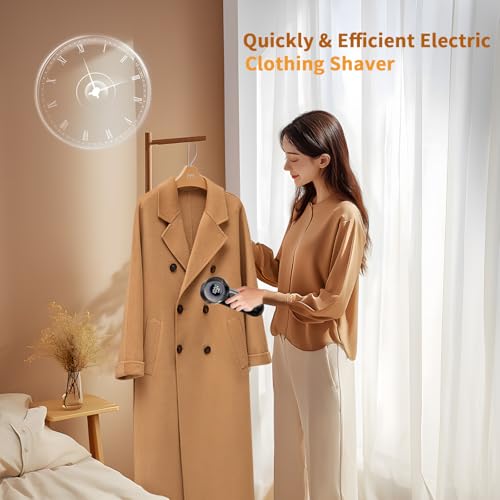 coldSky Fabric Shaver Rechargeable 2in1 Electric Fabric Shaver Lint Remover 3Speed LED Digital Display Sweater Defuzzer for Clothes Furniture Couch Removes Lint Hairball Fuzz Black - Image 3