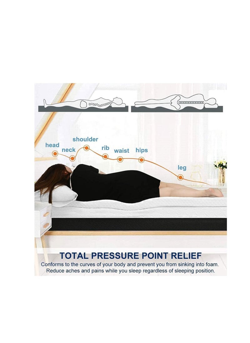 Generic - SULSHA Premium Memory Foam (Harmony Visco Elastic) Mattress Topper with Removable Luxurious Velour Cover - Image 1