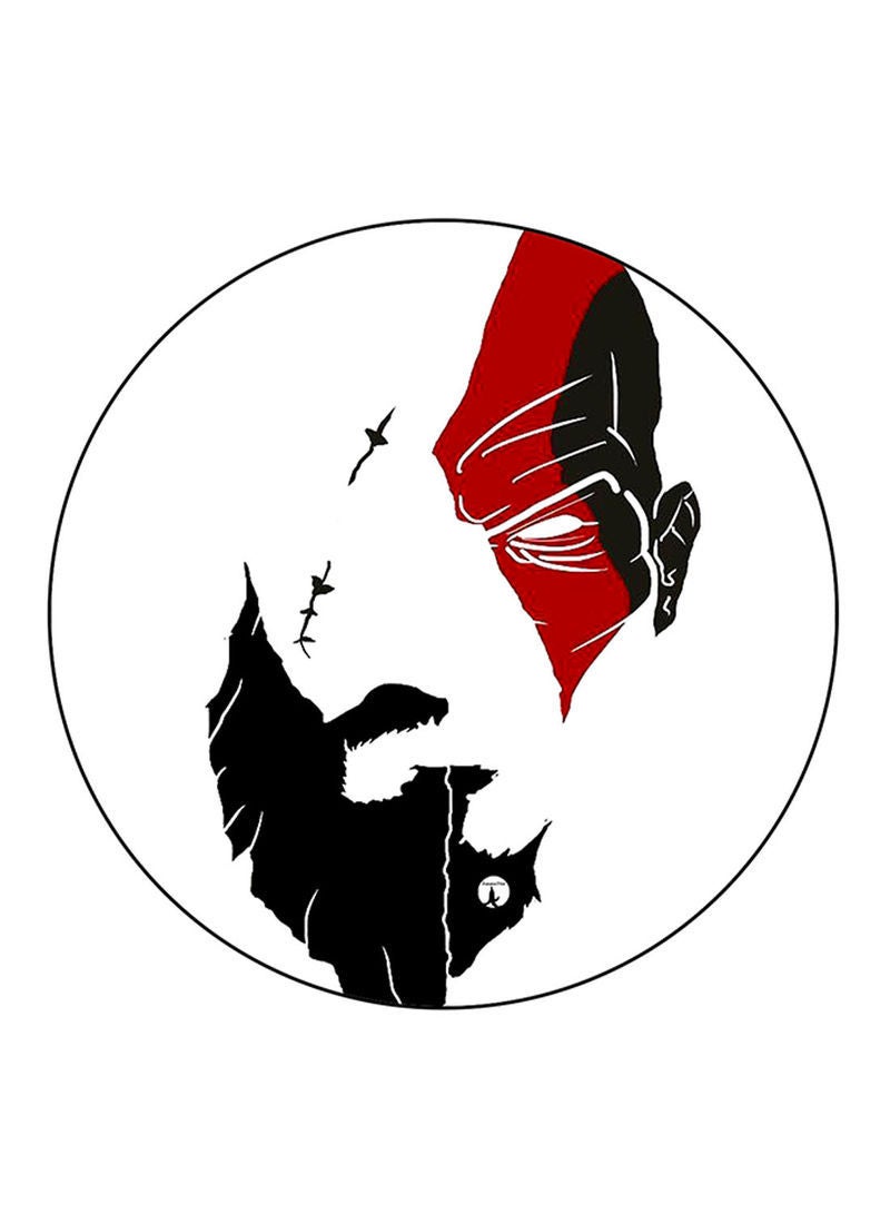RKN God Of War Printed Mouse Pad Round  Multicolour