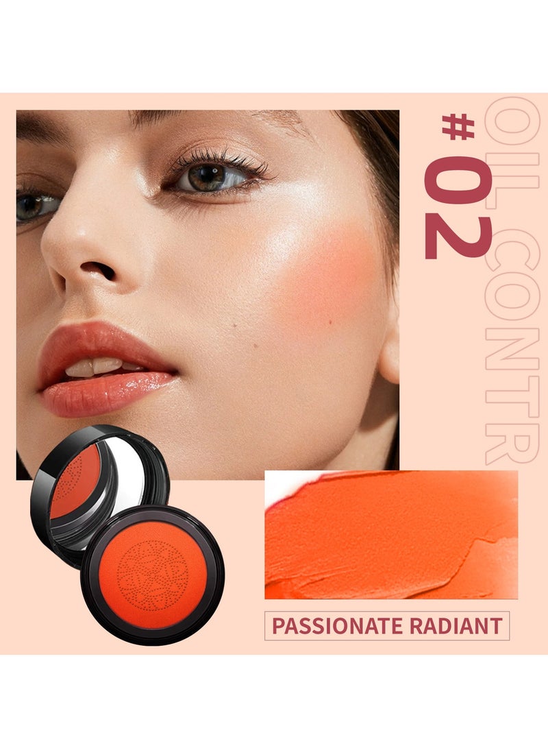 OSYA AIR CUSHION BLUSHER SET,Natural Blusher for Cheeks, Highly Pigmented Blush Makeup Easy to Blend Makeup Blushin,BLUSHER SET #02 PASSIONATE RADIANT - Image 1