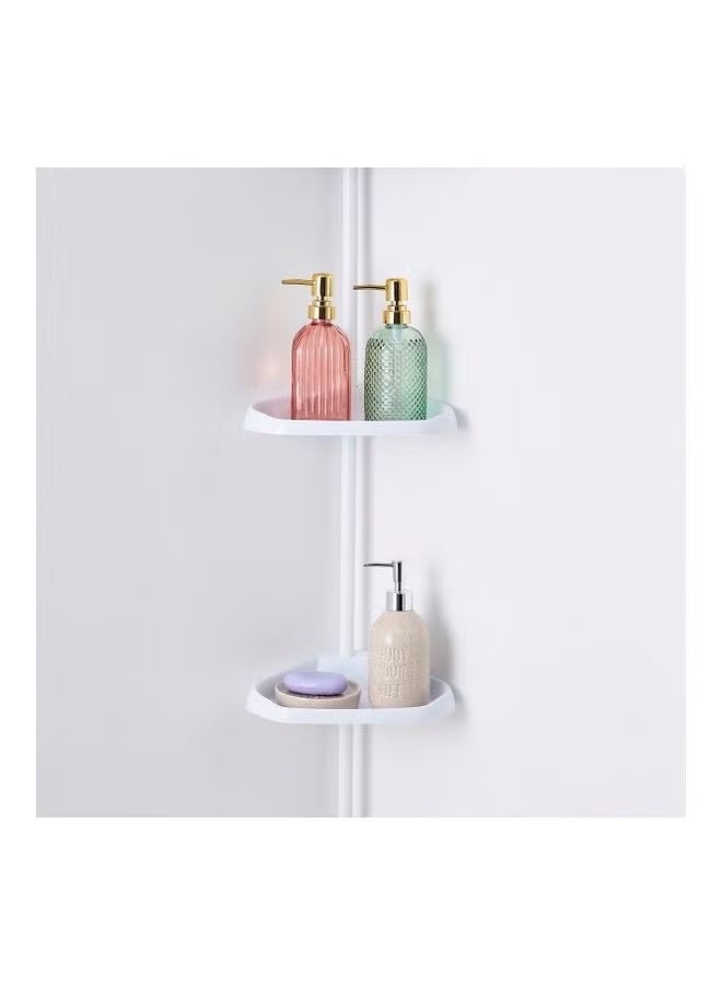 رف دش قابل للتوسع التلسكوبي مع 4 طبقات / الرفوف الأبيض 17x25cm - Image 2