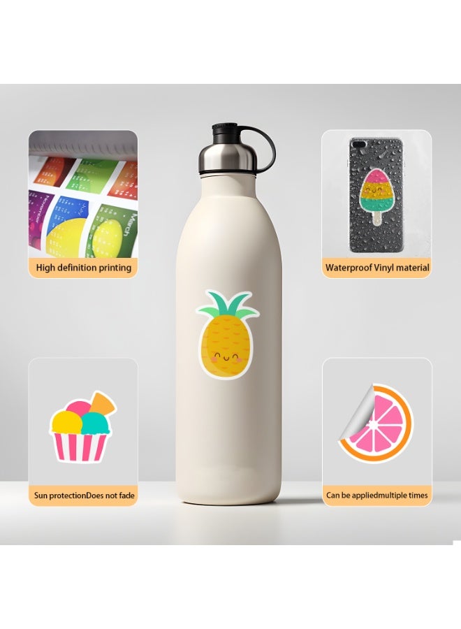 ٥٠ قطعة من ملصقات صيفية منعشة للأطفال والفتيات، برسومات كرتونية ملونة، لتزيين أجهزة الكمبيوتر المحمولة، ملصقات زخرفية، ملصقات جمالية لطيفة ومرحة، يمكنك صنعها بنفسك، لتزيين دفاتر القصاصات، والجيتارات، والثلاجات، ومصدات السيارات. - Image 4