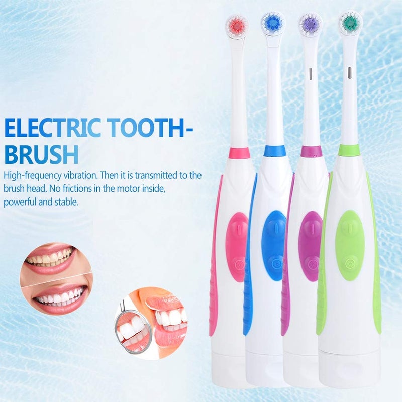 cheekyglo Electric Toothbrush with 4 Toothbrush Head Ultra-sonic Electric Toothbrush Power Toothbrush, Deep Clean, Fresh Breath for Adult(blue) Blue - Image 2