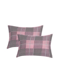 Status Contract Spring Summer Collection-Cotton Rich Double Bedsheet with 2 Pillow Covers for Bed Room, Home, Hotel-120 GSM, Grey Square, 210 X 215 Cm  - Image 4